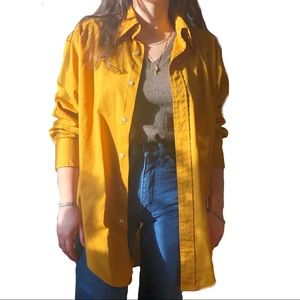 Vintage Mustard Yellow Button Down Shirt